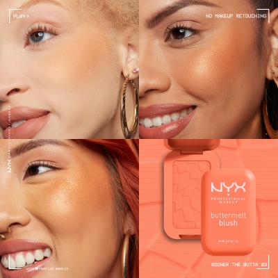 NYX Professional Makeup Buttermelt Blush Lícenka pre ženy 5 g Odtieň 03 Sooner The Butta