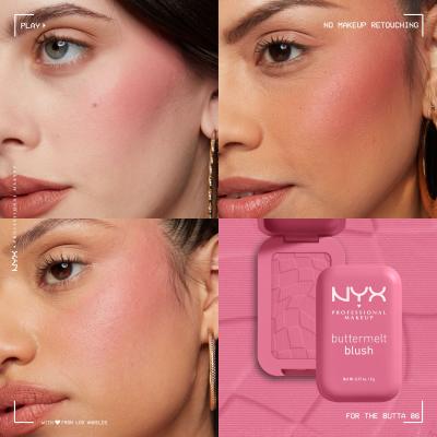 NYX Professional Makeup Buttermelt Blush Lícenka pre ženy 5 g Odtieň 06 For The Butta