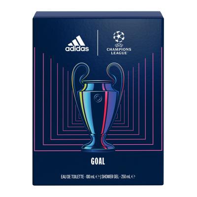 Adidas UEFA Champions League Goal Darčeková kazeta toaletná voda 100 ml + sprchovací gél 250 ml