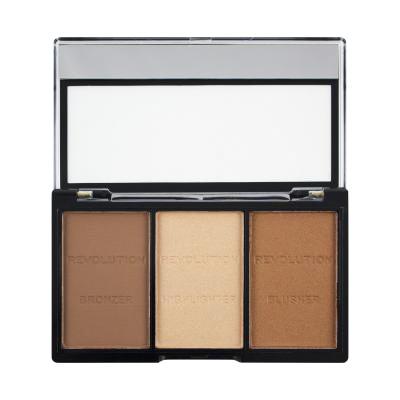 Makeup Revolution London Ultra Sculpt &amp; Contour Kit Kontúrovacia paletky pre ženy 11 g Odtieň C04 Ultra Light/Medium