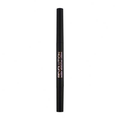 Makeup Revolution London Duo Brow Definer Ceruzka na obočie pre ženy 0,15 g Odtieň Brown