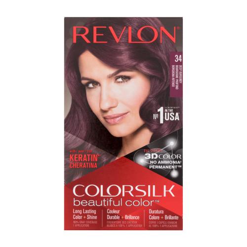 Revlon Colorsilk Beautiful Color farba na vlasy darčeková sada 34 Deep Burgundy