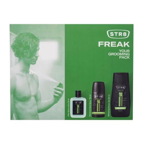 STR8 FREAK SET1 darčeková kazeta voda po holení 50 ml + sprchovací gél 250 ml + dezodorant 150 ml pre mužov