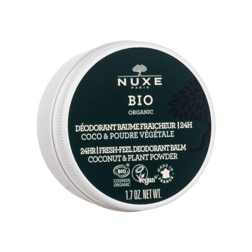 NUXE Bio Organic 24H Fresh-Feel Deodorant Balm Coconut & Plant Powder 50 g dezodorant tester pre ženy krémový dezodorant