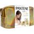 Pantene PRO-V Your Golden Me Time Kit Darčeková kazeta šampón Intensive Repair 250 ml + kondicionér Intensive Repair 200 ml + olej na vlasy Keratín Protect Oil 100 ml + intenzívna starostlivosť na vlasy Serum Shots Intensive Repair 3x15 ml + kozmetická taštička