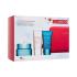 Clarins Hydra-Essentiel [HA²] Collection Darčeková kazeta denný pleťový krém Hydra-Essentiel Silky Cream 50 ml + nočný pleťový krém Hydra-Essentiel Night Care 15 ml + tělové mlieko Moisture-Rich Body Lotion 30 ml + červená kozmetická taštička