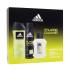 Adidas Pure Game Darčeková kazeta voda po holení 100 ml + sprchovací gél 250 ml + dezodorant 150 ml poškodená krabička