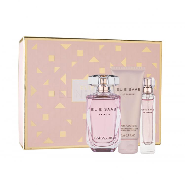 Elie Saab Le Parfum Rose Couture Darčeková kazeta toaletná voda 90 ml + parfumovaná voda 10 ml + telové mlieko 75 ml poškodená krabička