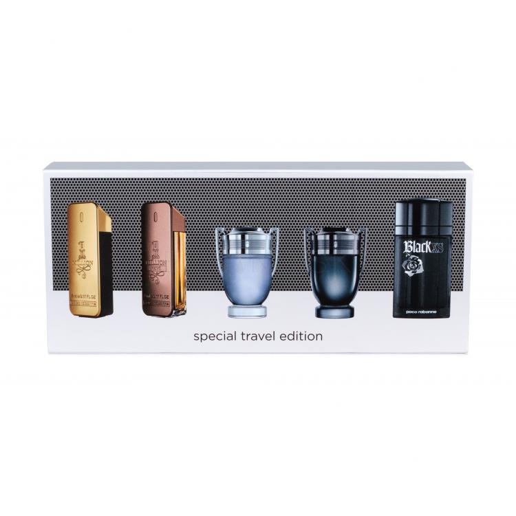 Paco Rabanne Mini Set Darčeková kazeta 5ml edt 1 Million + 5 ml edp 1 Million Prive + 5ml edt Invictus + 5 ml edt Invictus Intense + 5 ml edt Black XS