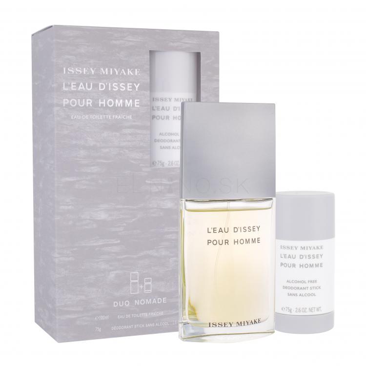 Issey Miyake L&#039;Eau D&#039;Issey Pour Homme Fraiche Darčeková kazeta toaletná voda 100 ml + deostick 75 ml poškodená krabička