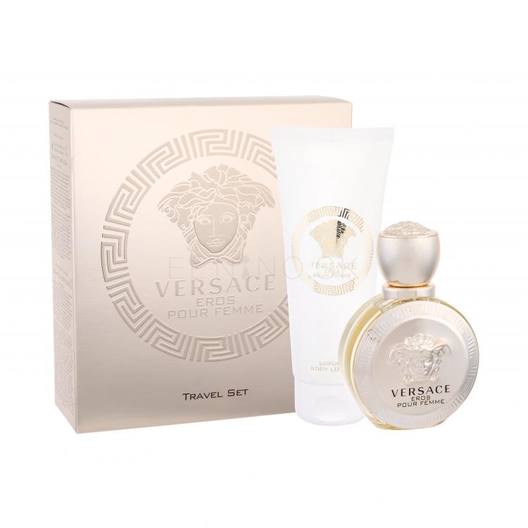 Versace Eros Pour Femme Darčeková kazeta parfumovaná voda 50 ml + telové mlieko 100 ml poškodená krabička