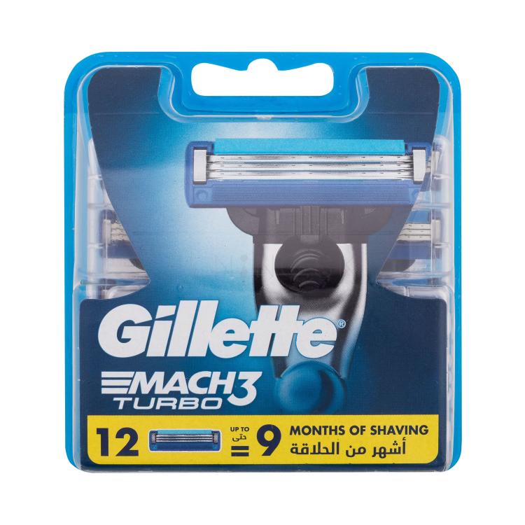 Gillette Mach3 Turbo Náhradné ostrie pre mužov 12 ks