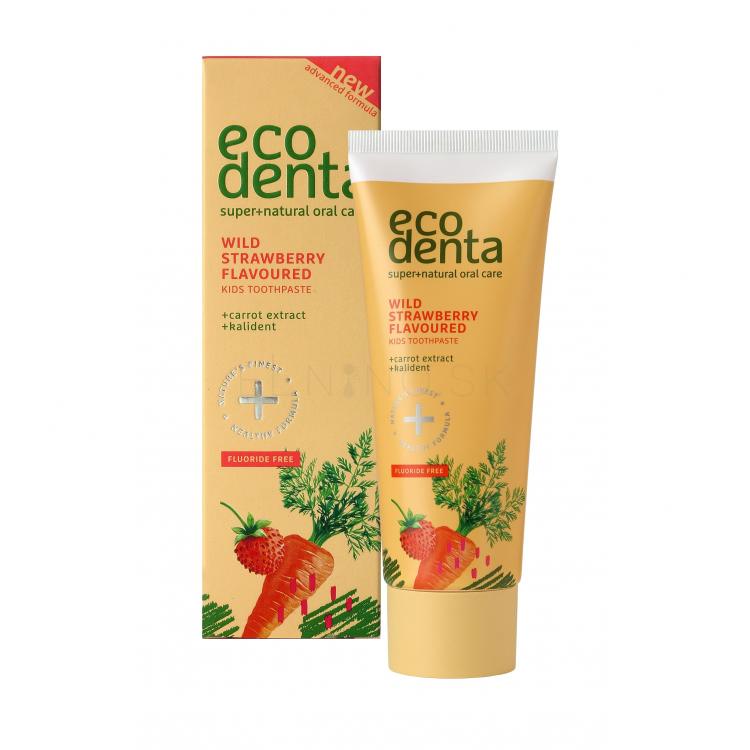 Ecodenta Toothpaste Wild Strawberry Flavoured Zubná pasta pre deti 75 ml poškodená krabička