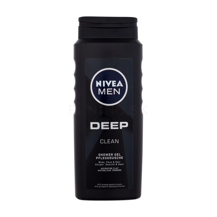 Nivea Men Deep Clean Body, Face &amp; Hair Sprchovací gél pre mužov 500 ml