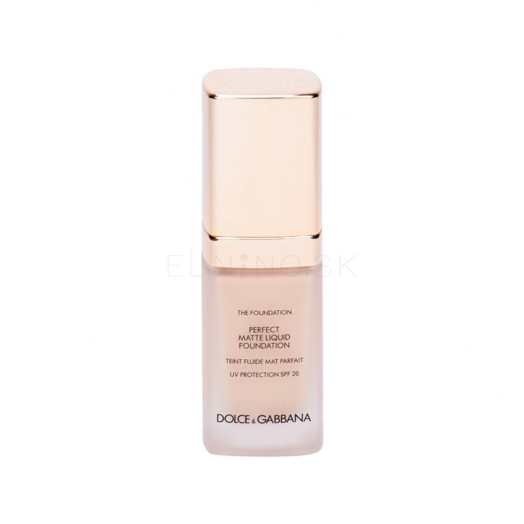 Dolce&amp;Gabbana Velvetskin Perfect Matte Fluid SPF20 Make-up pre ženy 30 ml Odtieň 78 Beige tester