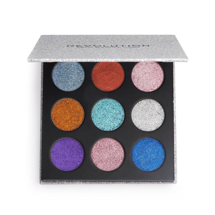 Makeup Revolution London Pressed Glitter Očný tieň pre ženy 13,5 g Odtieň Illusion