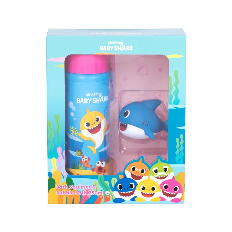 Pinkfong Baby Shark Bubble Bath Kit Darčeková kazeta pena do kúpeľa 250 ml + hračka do kúpeľa 1 ks poškodená krabička