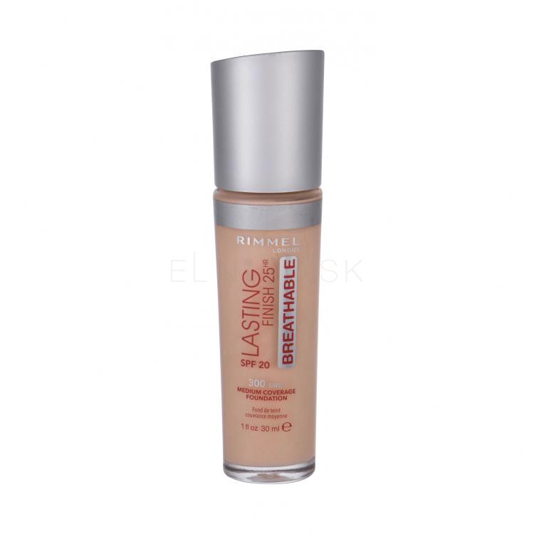 Rimmel London Lasting Finish Breathable 25HR SPF20 Make-up pre ženy 30 ml Odtieň 300 Sand