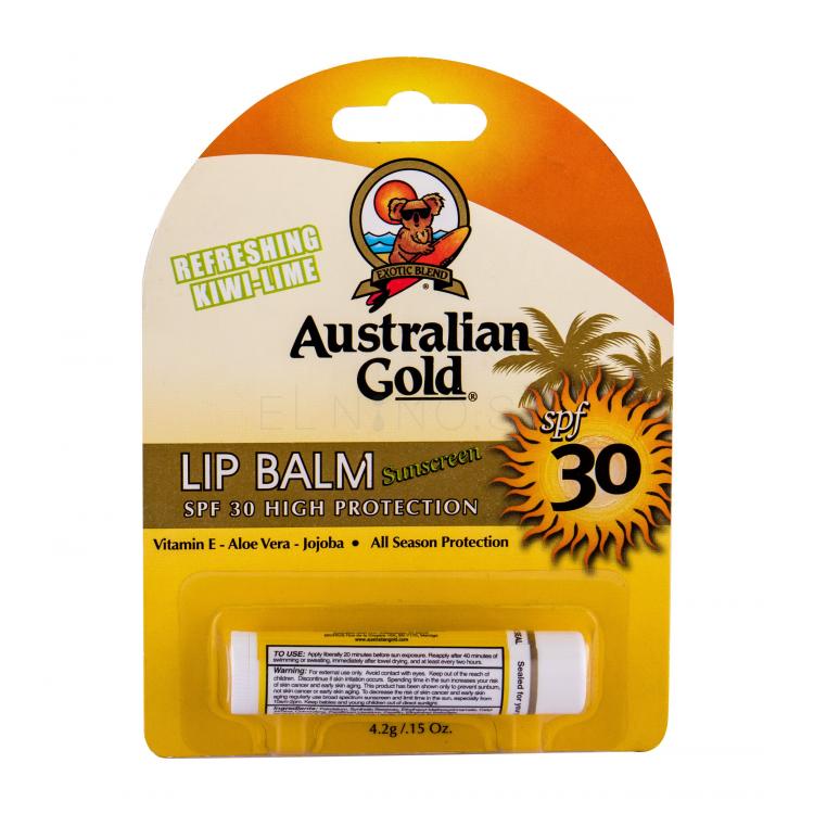 Australian Gold Sunscreen SPF30 Balzam na pery pre ženy 4,2 g