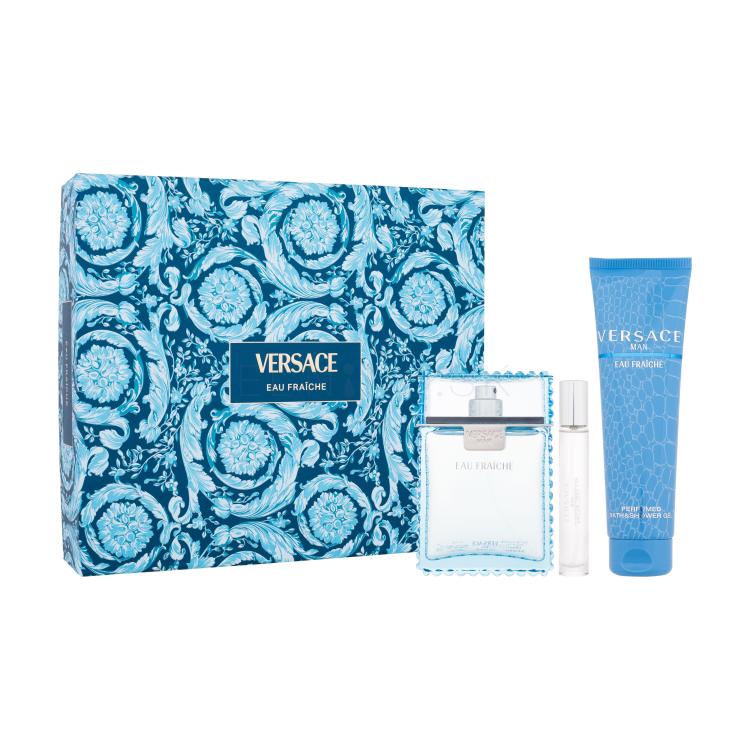 Versace Man Eau Fraiche Darčeková kazeta toaletná voda 100 ml + toaletná voda 10 ml + sprchovací gél 150 ml