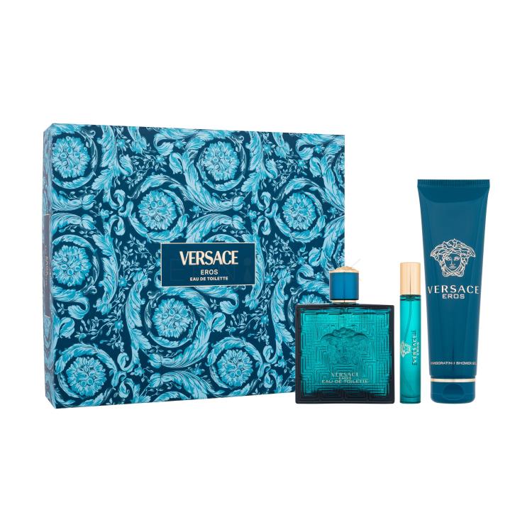 Versace Eros Darčeková kazeta toaletná voda 100 ml + toaletná voda 10 ml + sprchovací gél 150 ml