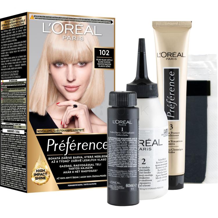 L&#039;Oréal Paris Préférence Farba na vlasy pre ženy 60 ml Odtieň 102