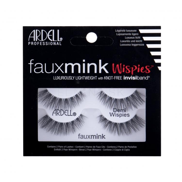 Ardell Faux Mink Demi Wispies Umelé mihalnice pre ženy 2 ks Odtieň Black