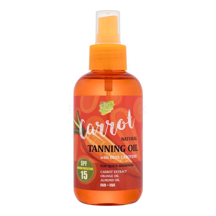 Vivaco Bio Carrot Tanning Oil SPF15 Opaľovací prípravok na telo 150 ml