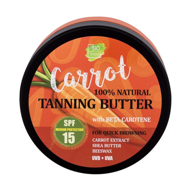 Vivaco Bio Carrot Tanning Butter SPF15 Opaľovací prípravok na telo 150 ml