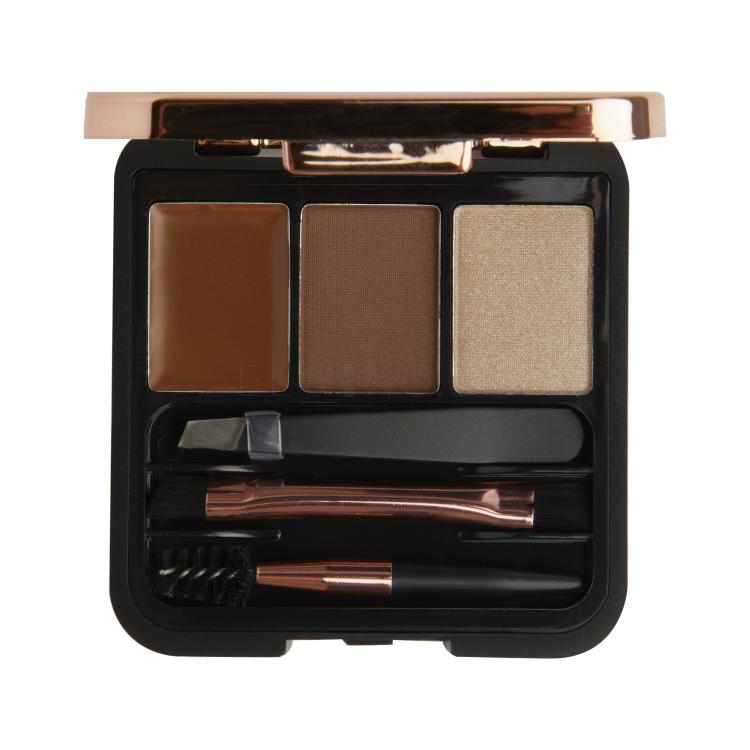 Makeup Revolution London Brow Sculpt Kit Set a paletka na obočie pre ženy 2,2 g Odtieň Brown