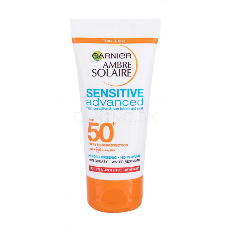 Garnier Ambre Solaire Sensitive Advanced Hypoallergenic Milk SPF50+ Opaľovací prípravok na telo 50 ml