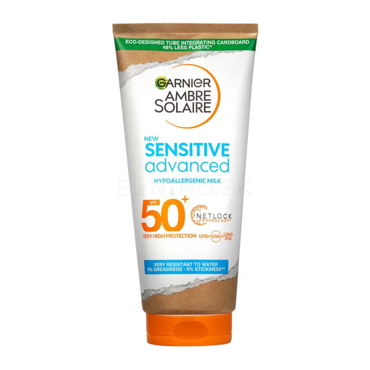 Garnier Ambre Solaire Sensitive Advanced Hypoallergenic Milk SPF50+ Opaľovací prípravok na telo 200 ml