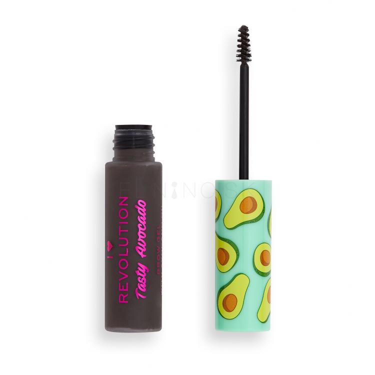 I Heart Revolution Tasty Avocado Brow Gel Špirála na obočie pre ženy 6 ml Odtieň Dark Brown