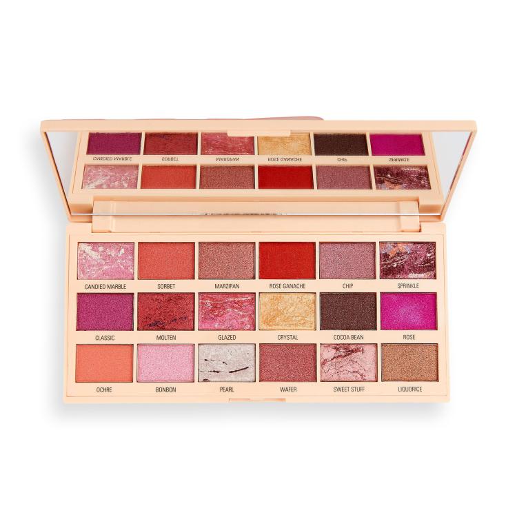 I Heart Revolution Chocolate Eyeshadow Palette Očný tieň pre ženy 18 g Odtieň Marble Rose Gold