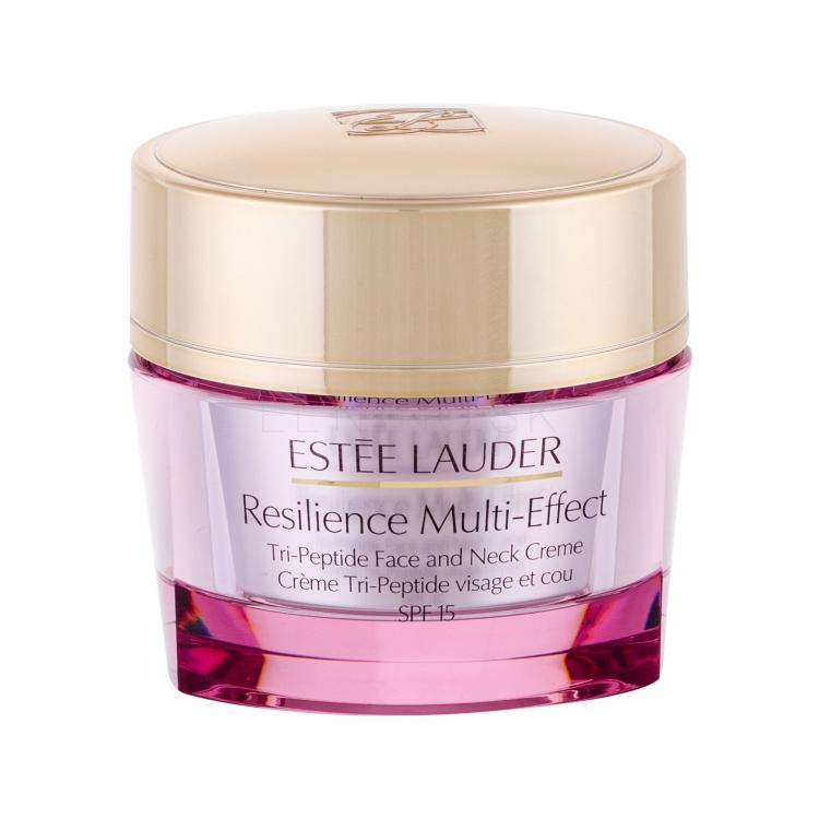 Estée Lauder Resilience Multi-Effect Tri-Peptide Face and Neck SPF15 Denný pleťový krém pre ženy 50 ml poškodená krabička