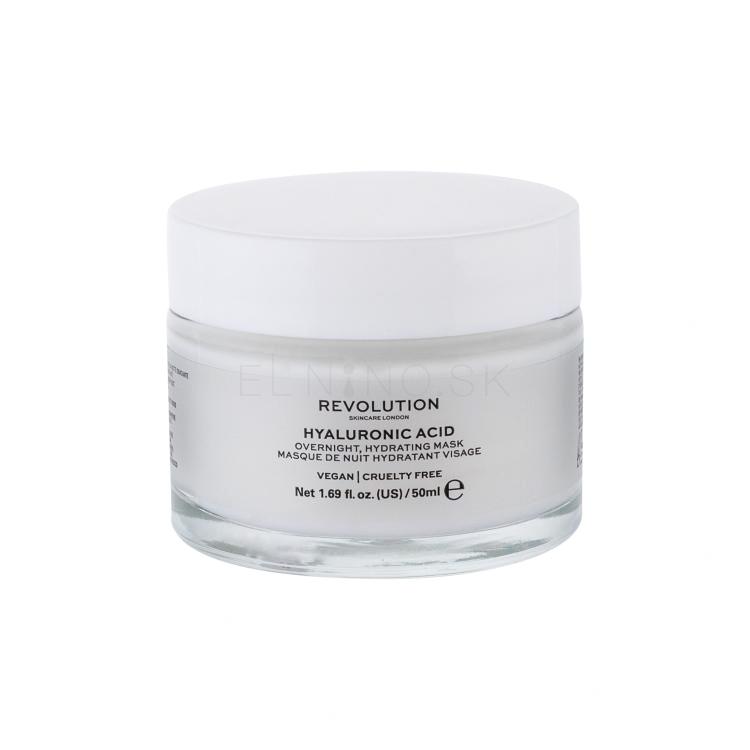 Revolution Skincare Hyaluronic Acid Overnight Hydrating Mask Pleťová maska pre ženy 50 ml poškodená krabička