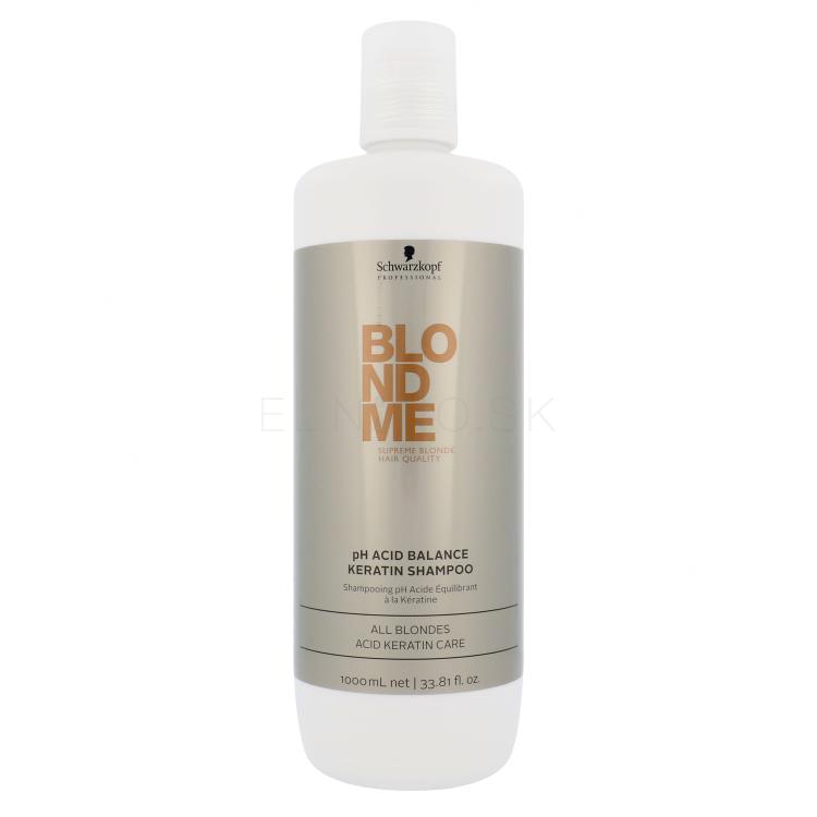 Schwarzkopf Professional Blond Me pH Acid Balance Keratin Shampoo Šampón pre ženy 1000 ml