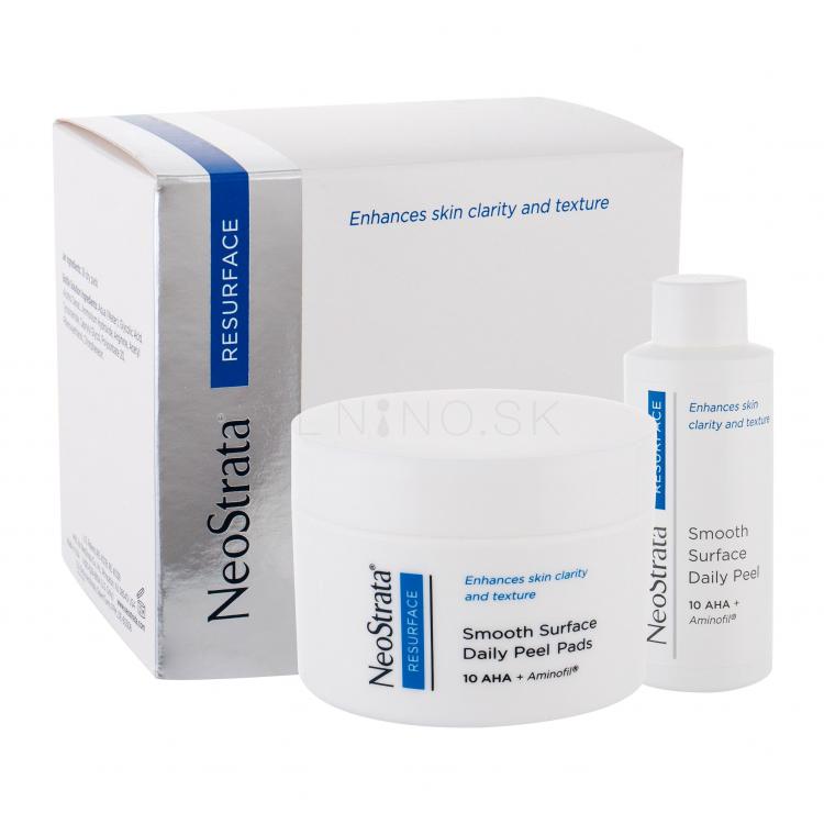 NeoStrata Resurface Smooth Surface Daily Peel Darčeková kazeta pleťový peeling 60 ml + čistiace tampóny 36 ks poškodená krabička