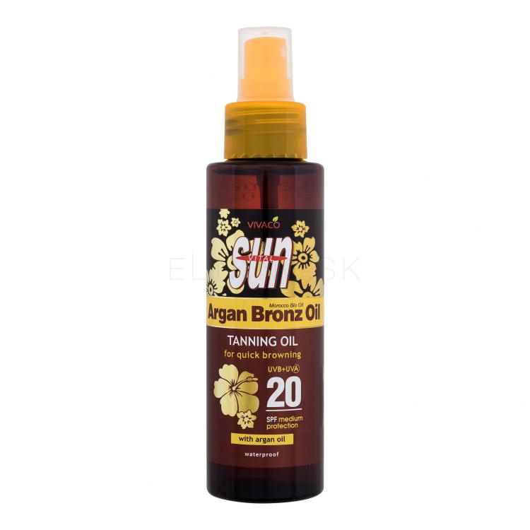 Vivaco Sun Argan Bronz Oil Tanning Oil SPF20 Opaľovací prípravok na telo 100 ml