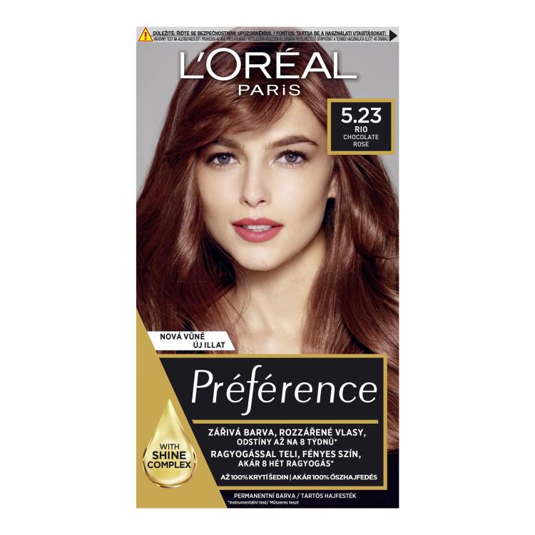 L&#039;Oréal Paris Préférence Farba na vlasy pre ženy 60 ml Odtieň 5.23