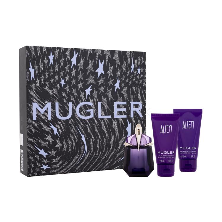 Mugler Alien SET1 Darčeková kazeta parfumovaná voda 30 ml + sprchovacie mlieko 50 ml + telové mlieko 50 ml