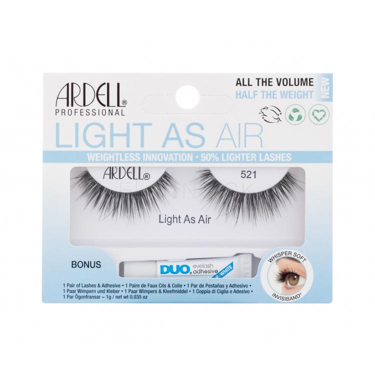 Ardell Light As Air 521 Umelé mihalnice pre ženy Odtieň Black Set