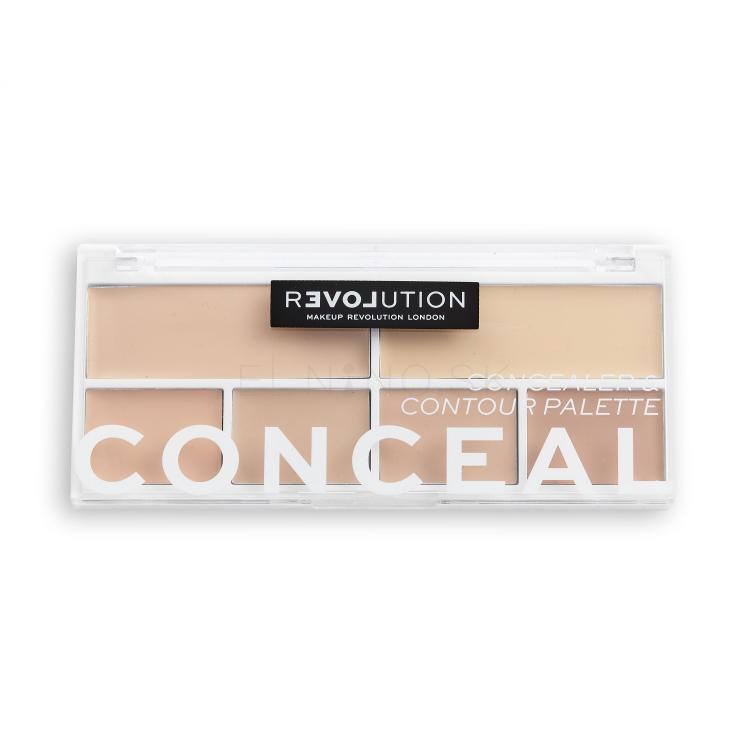 Revolution Relove Conceal Me Concealer &amp; Contour Palette Kontúrovacia paletky pre ženy 11,2 g Odtieň Fair