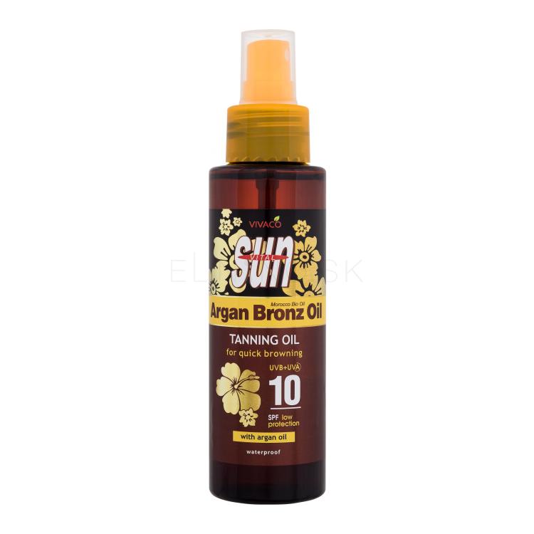 Vivaco Sun Argan Bronz Oil Tanning Oil SPF10 Opaľovací prípravok na telo 100 ml