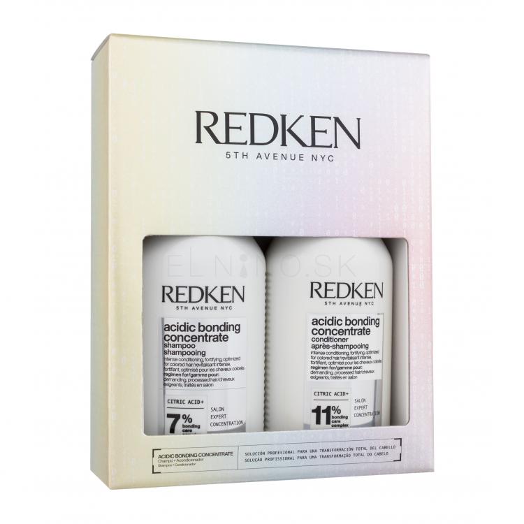 Redken Acidic Bonding Concentrate Darčeková kazeta šampón Acidic Bonding Concentrate 300 ml + kondicionér Acidic Bonding Concentrate 300 ml