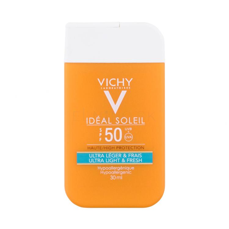 Vichy Idéal Soleil Ultra Light &amp; Fresh Lotion SPF50 Opaľovací prípravok na tvár pre ženy 30 ml