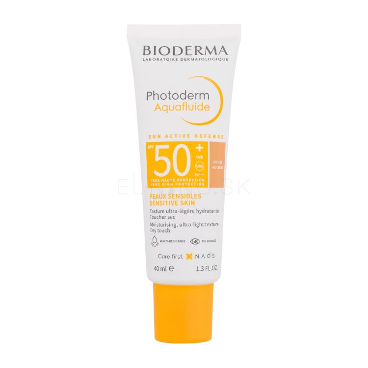 BIODERMA Photoderm Aquafluid Tinted SPF50+ Opaľovací prípravok na tvár 40 ml Odtieň Golden