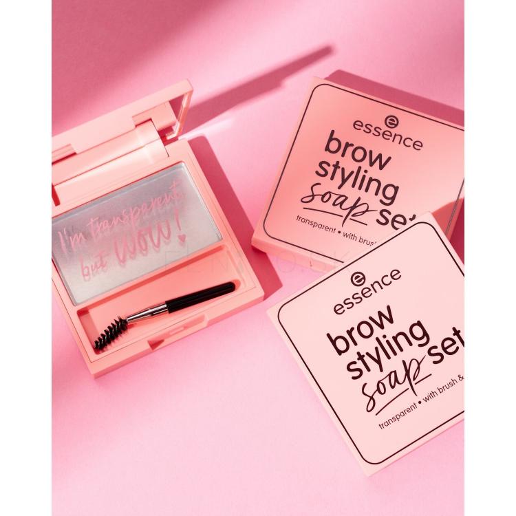 Essence Brow Styling Soap Set Gél a pomáda na obočie pre ženy 3,4 g Odtieň Transparent