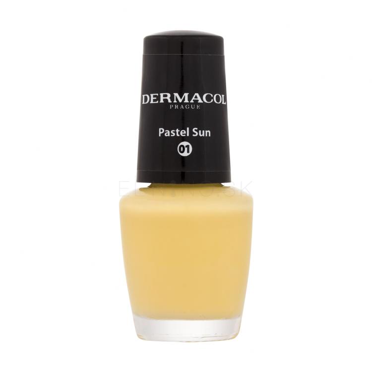 Dermacol Mini Pastel Lak na nechty pre ženy 5 ml Odtieň 01 Pastel Sun