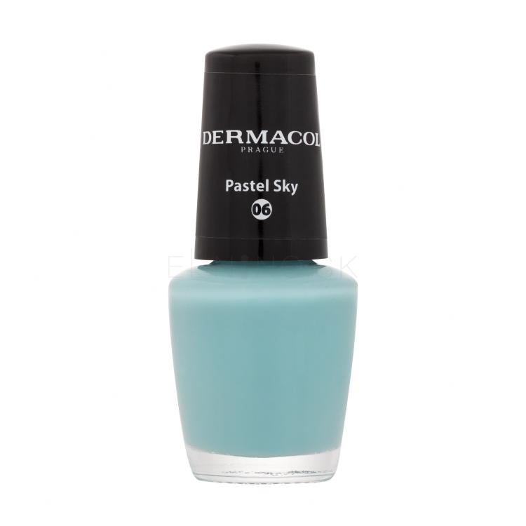 Dermacol Mini Pastel Lak na nechty pre ženy 5 ml Odtieň 06 Pastel Sky